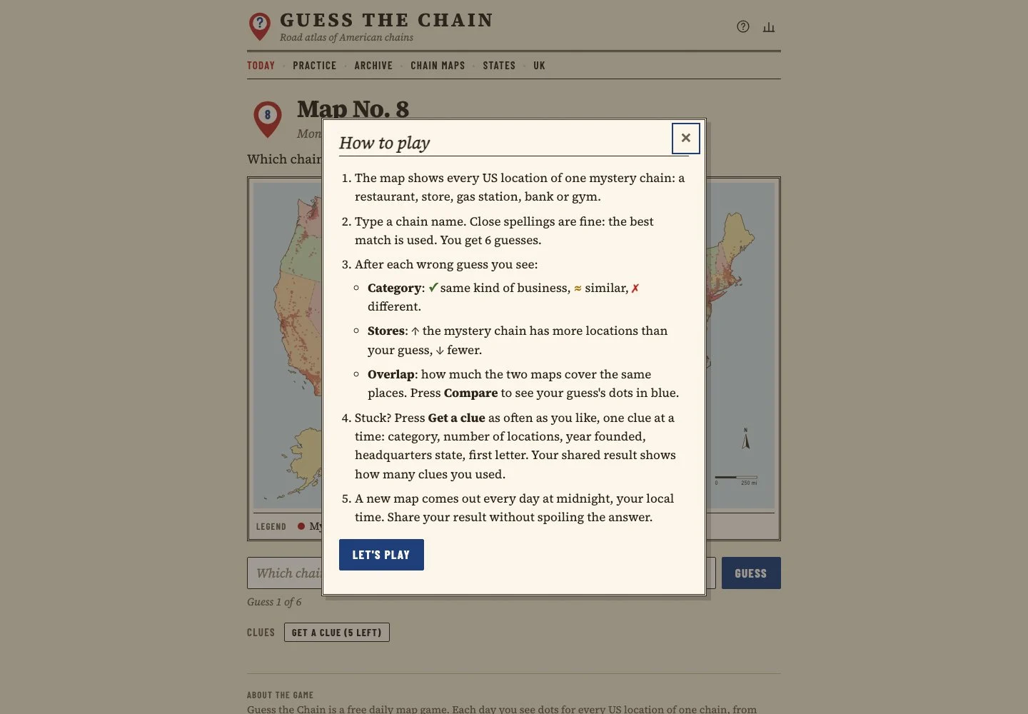 Guess the Chain — public game interface or activity-selection entry for guess the chain