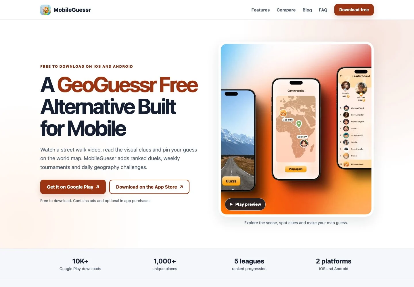 MobileGuessr — official app introduction and download entry for mobileguessr