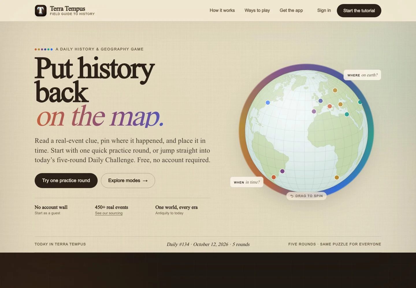 Terra Tempus — public game interface or activity-selection entry for terra tempus