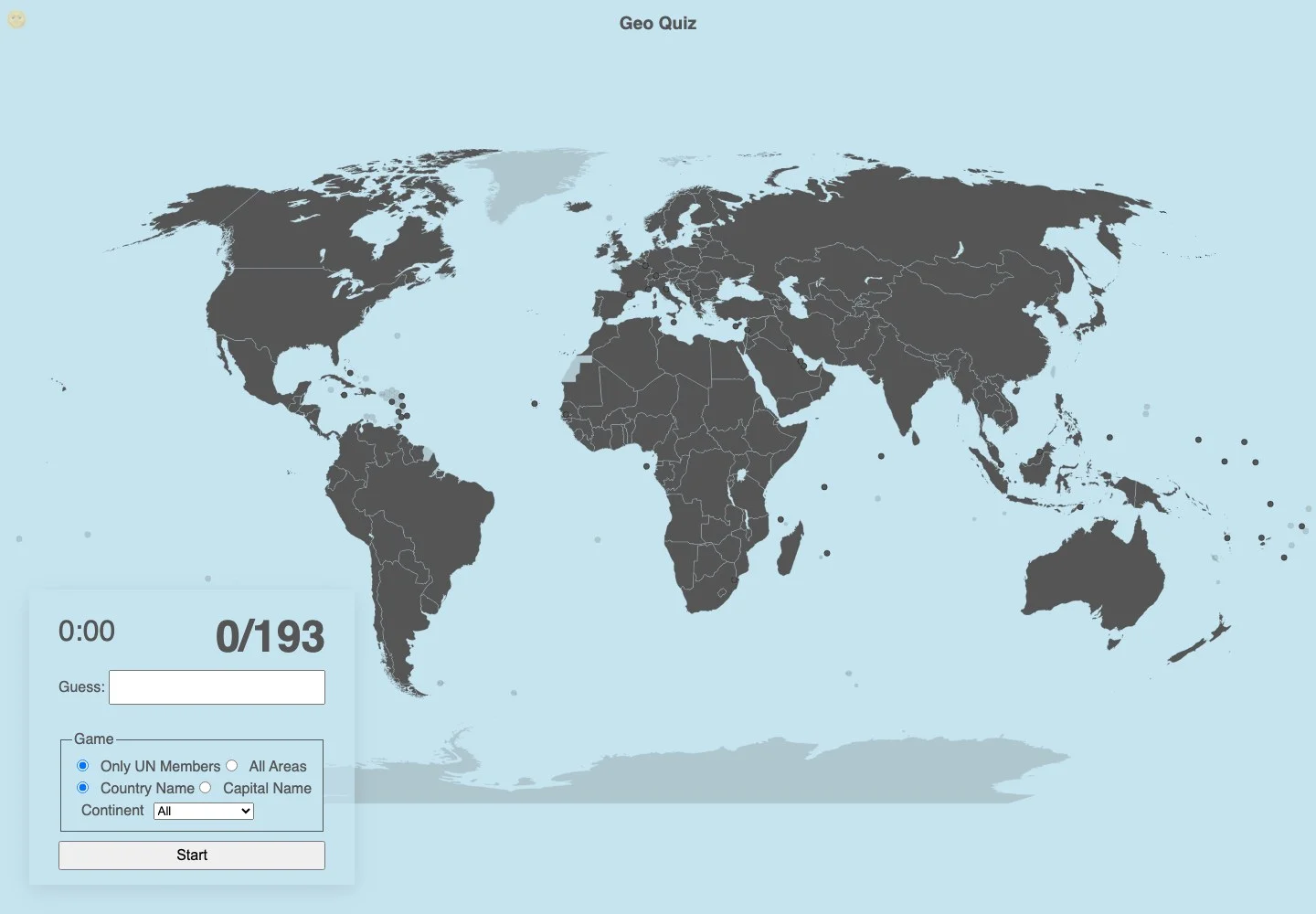 Tinyappthingy Geography — public game interface or activity-selection entry for tinyappthingy geography
