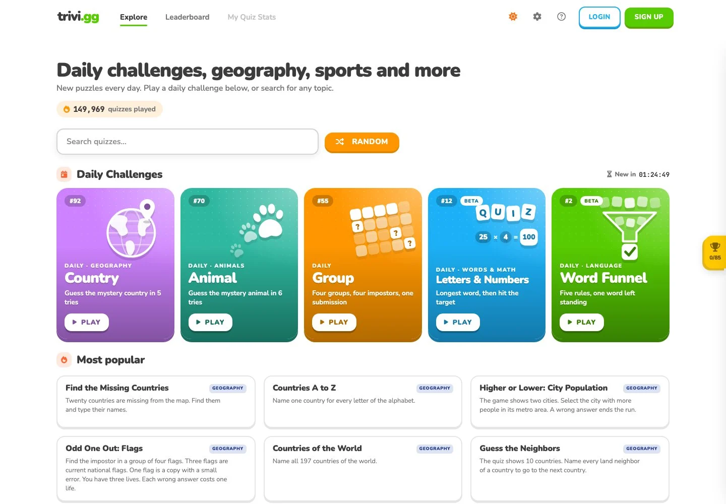 TRIVI.GG Geography — public game interface or activity-selection entry for trivi.gg geography