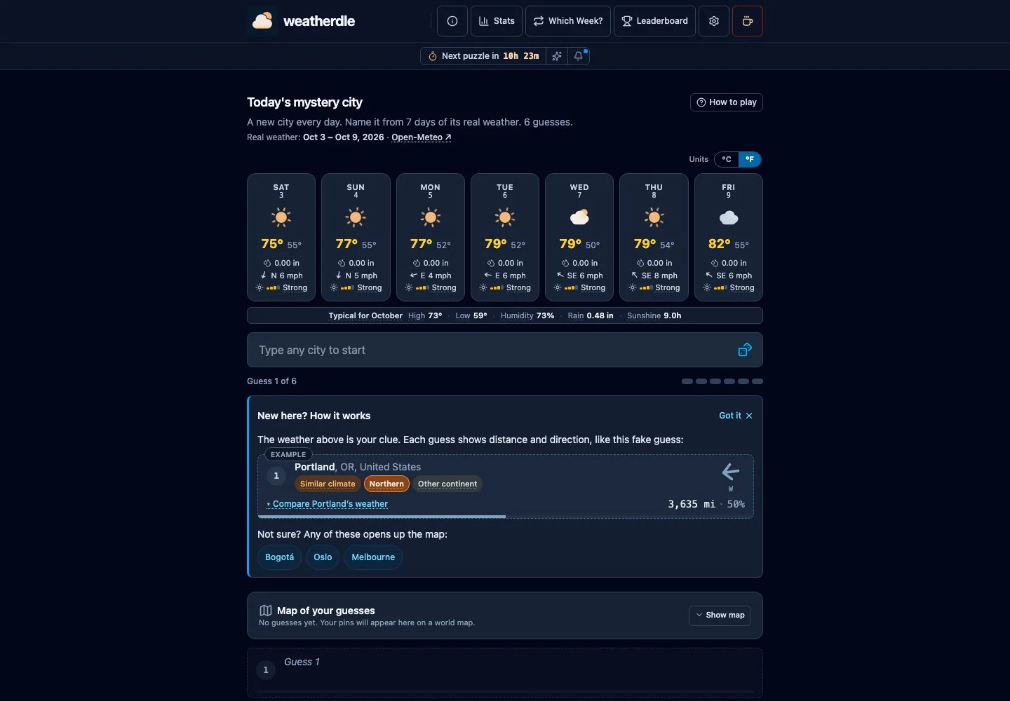 Weatherdle — public game interface or activity-selection entry for weatherdle