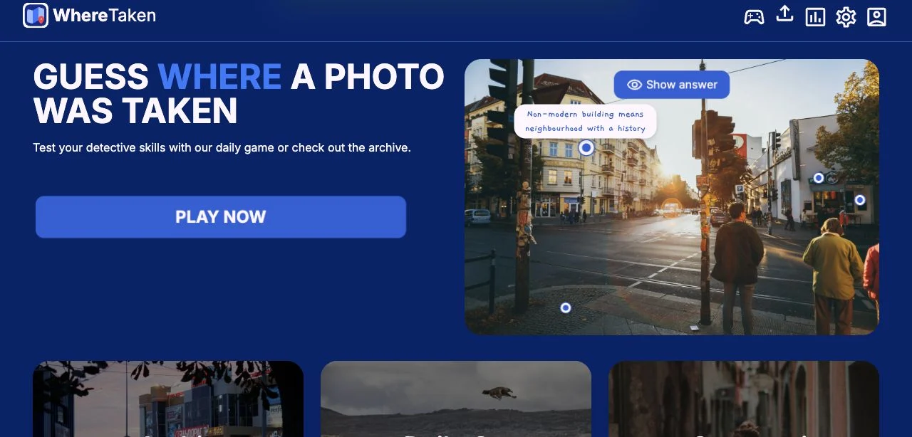 WhereTaken — official wheretaken introduction showing how photo details support a location guess